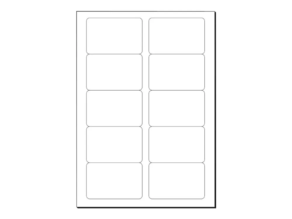 Sigel LP799 - Skinnende hvid - 85 x 55 mm - 225 g/m² - 400 kort (40 ark x 10) visitkort