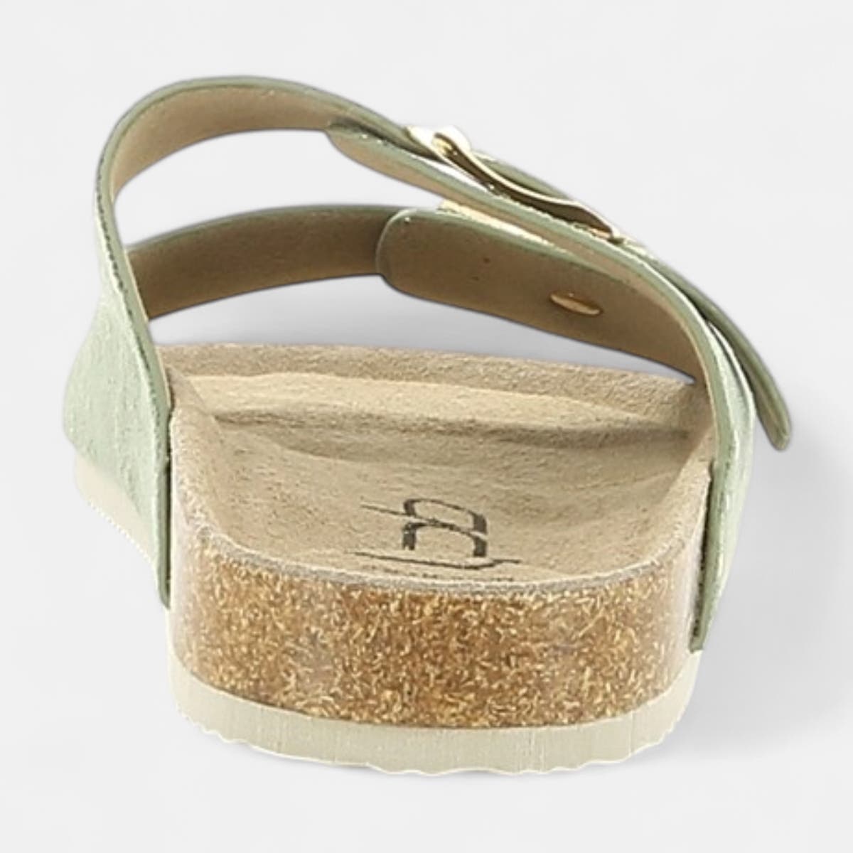 Mules semelle liège Femme kaki