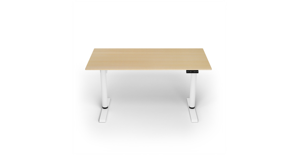 ArozziArena Nordico Sit/Stand Desk - Light Birch gaming desk  (Zwart)