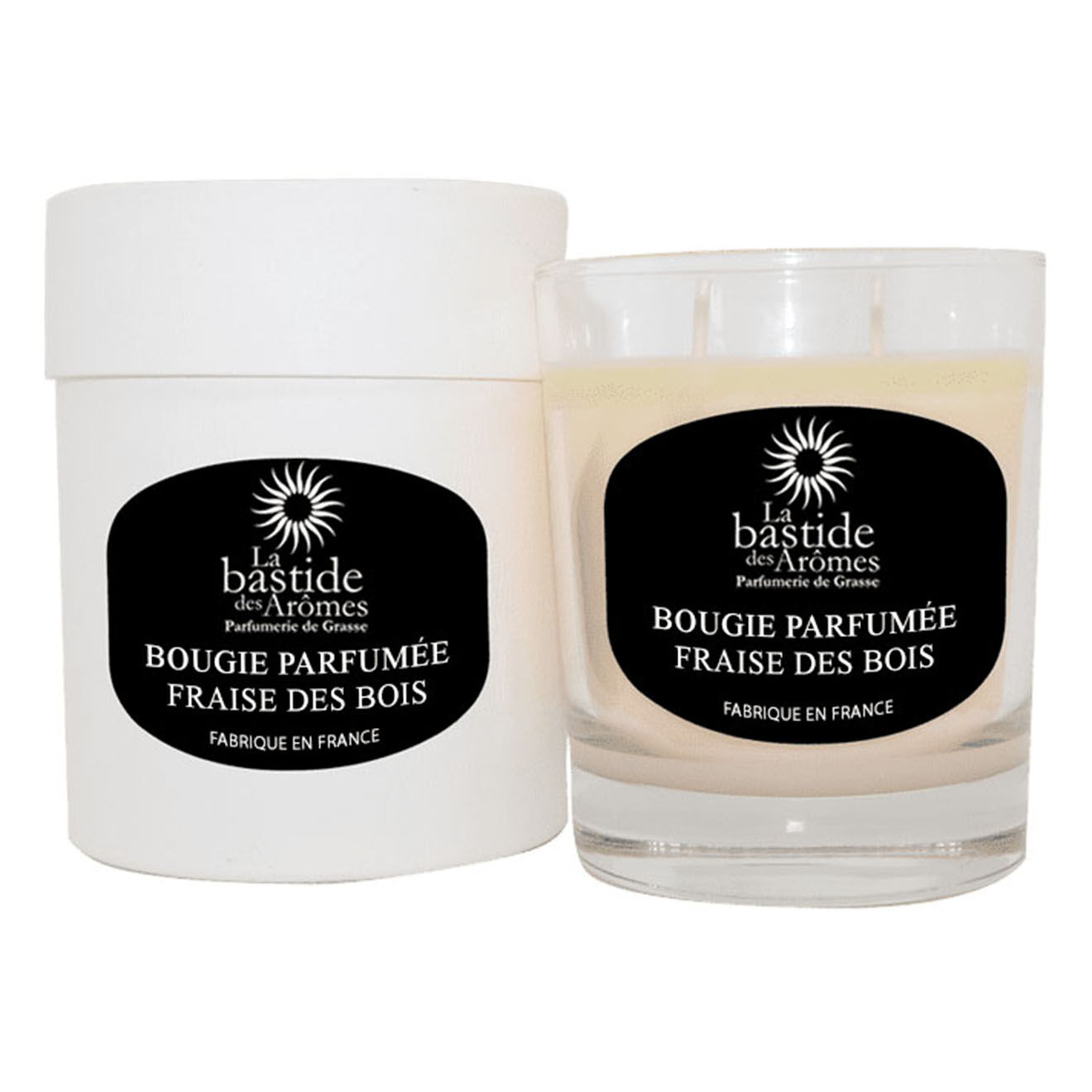 La Bastide des Arômes Bougie parfumée Fraise Des Bois - 2 mèches 60h