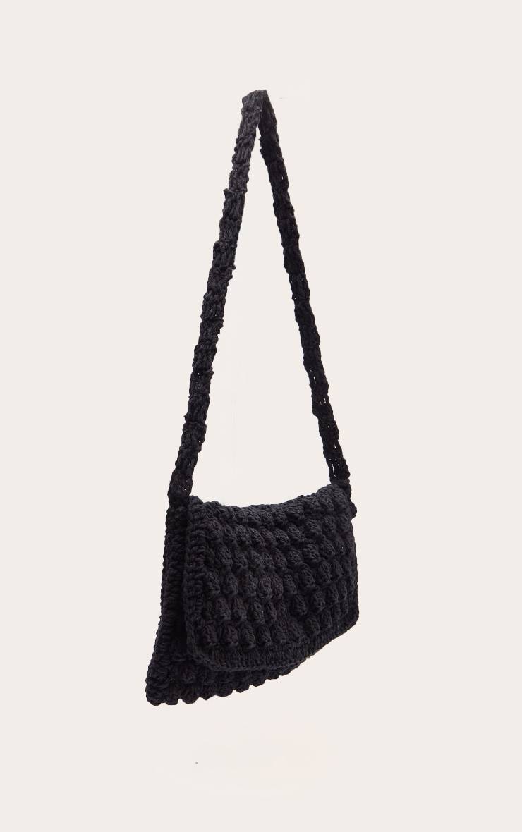 Noir Sac À Bandoulière De Plage À Pompons