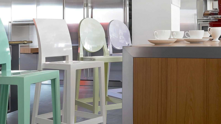 Kartell One More, One More Please vierkant low transparant barkruk