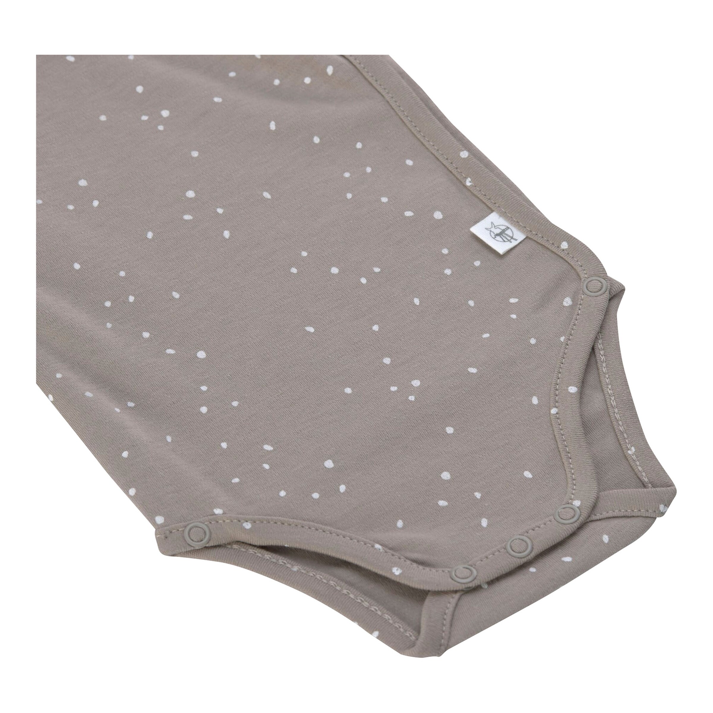 Lässig Body / Wickelbody kurzarm Punkte taupe