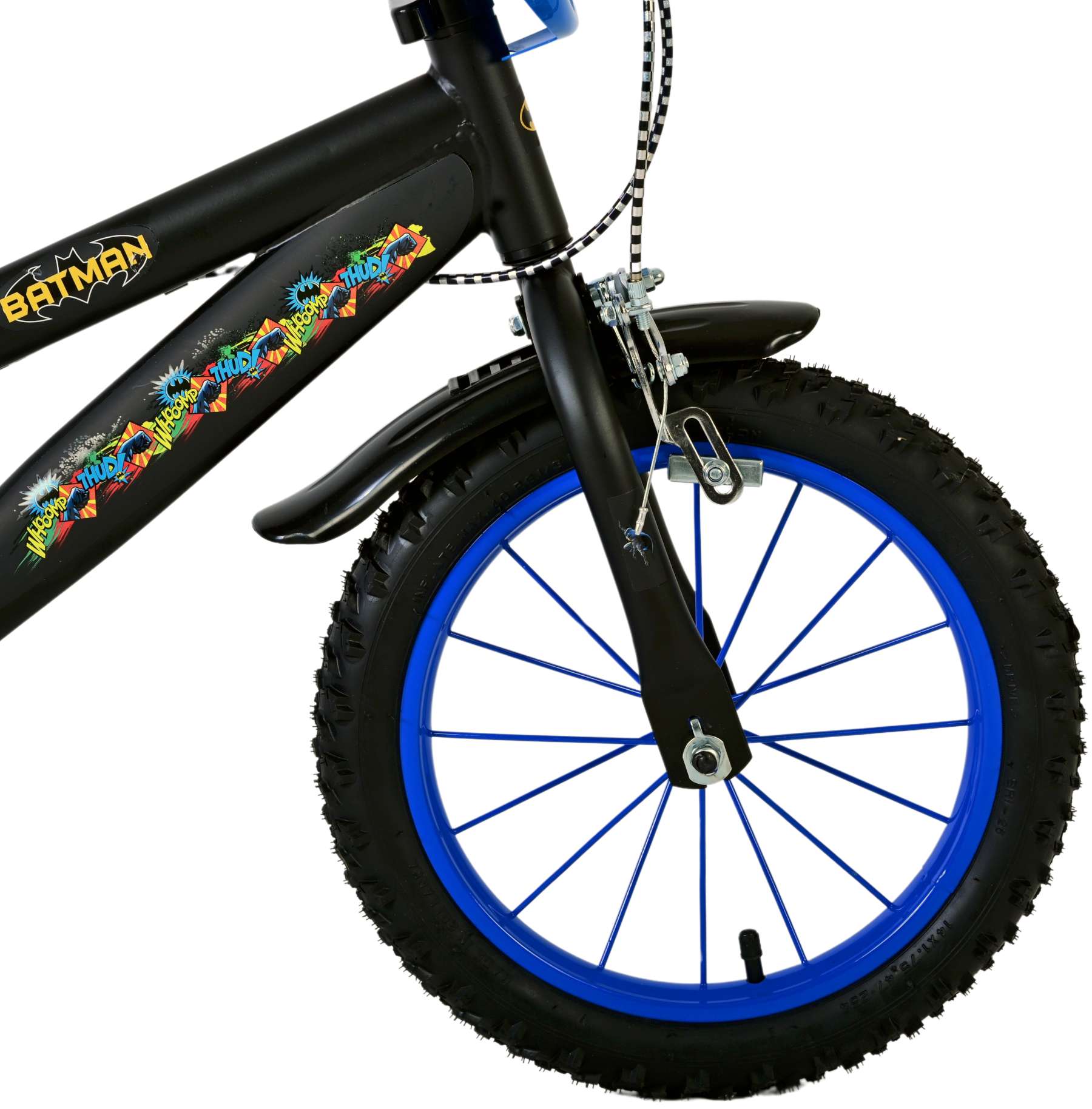 Kinderfahrrad Batman für Jungen 14 Zoll Kinderrad in Schwarz Fahrrad