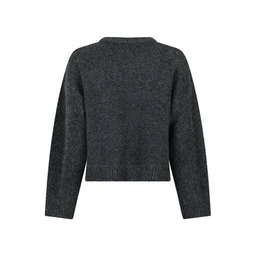 Neo Noir Detri Solid Knit Striktrøje, Antracit, 40