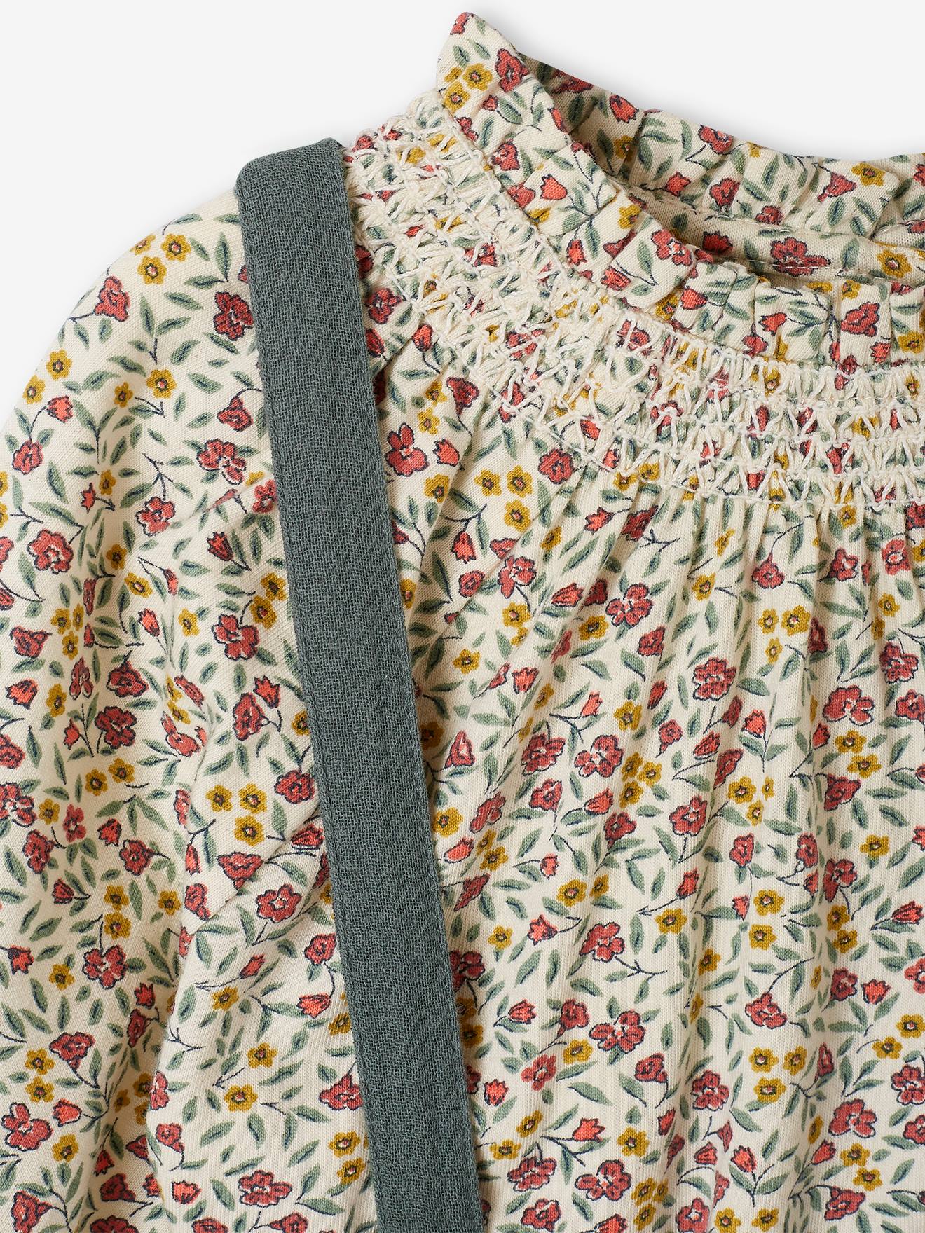 Conjunto de 3 peças: camiseta + faixa de cabelo + saia com suspensórios para recém-nascido (verde)