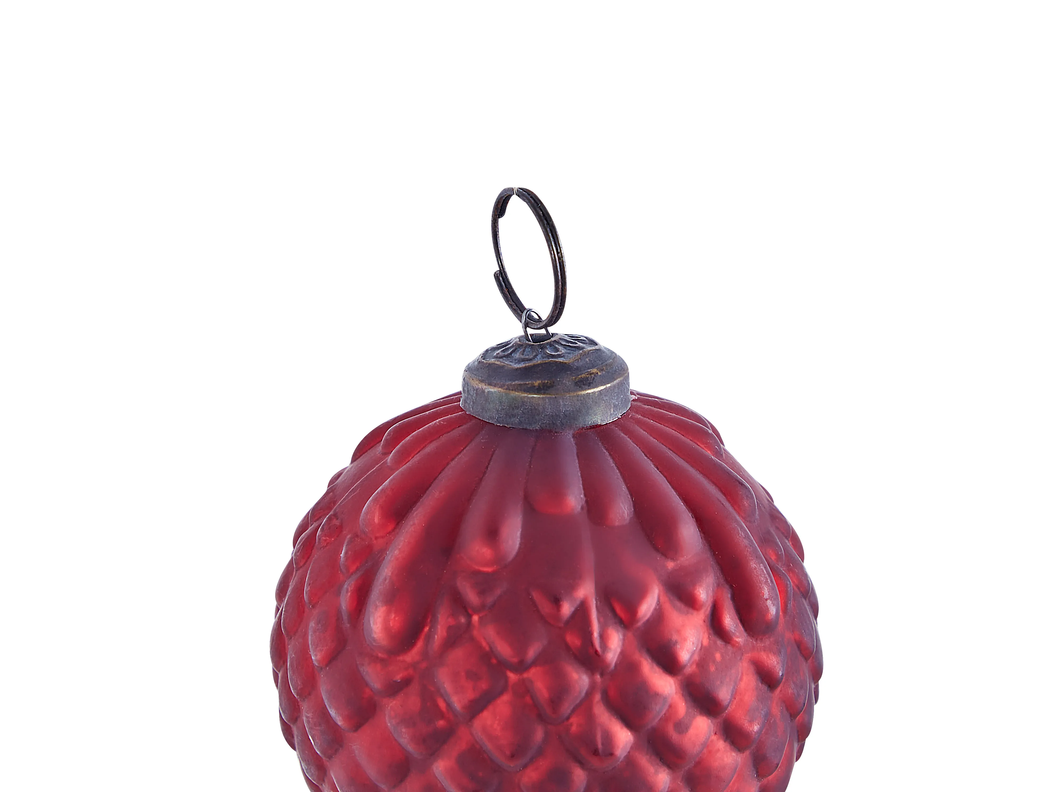 Set van 6 kerstballen ARGENTIN Glas Rood