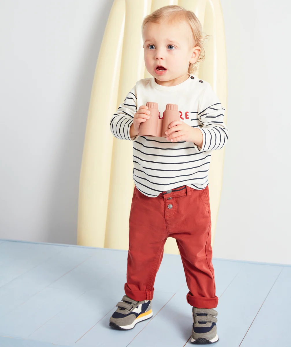 PANTALON CHINO ROUGE BÉBÉ GARÇON