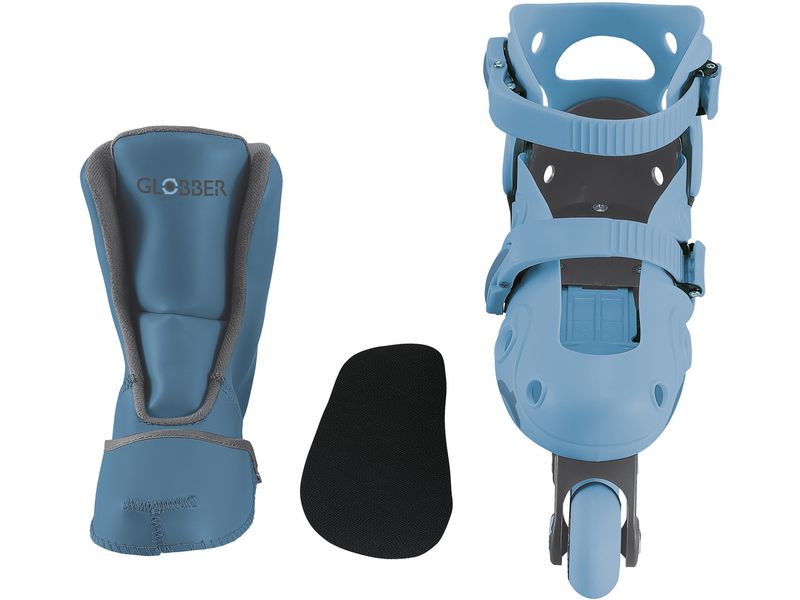 GLOBBER Inline-Skates 2 in 1 Gr. 30-33, Aschblau Anpassbare Skates