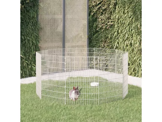 Enclos d'animaux en liberté 10 panneaux 54x80 cm fer galvanisé