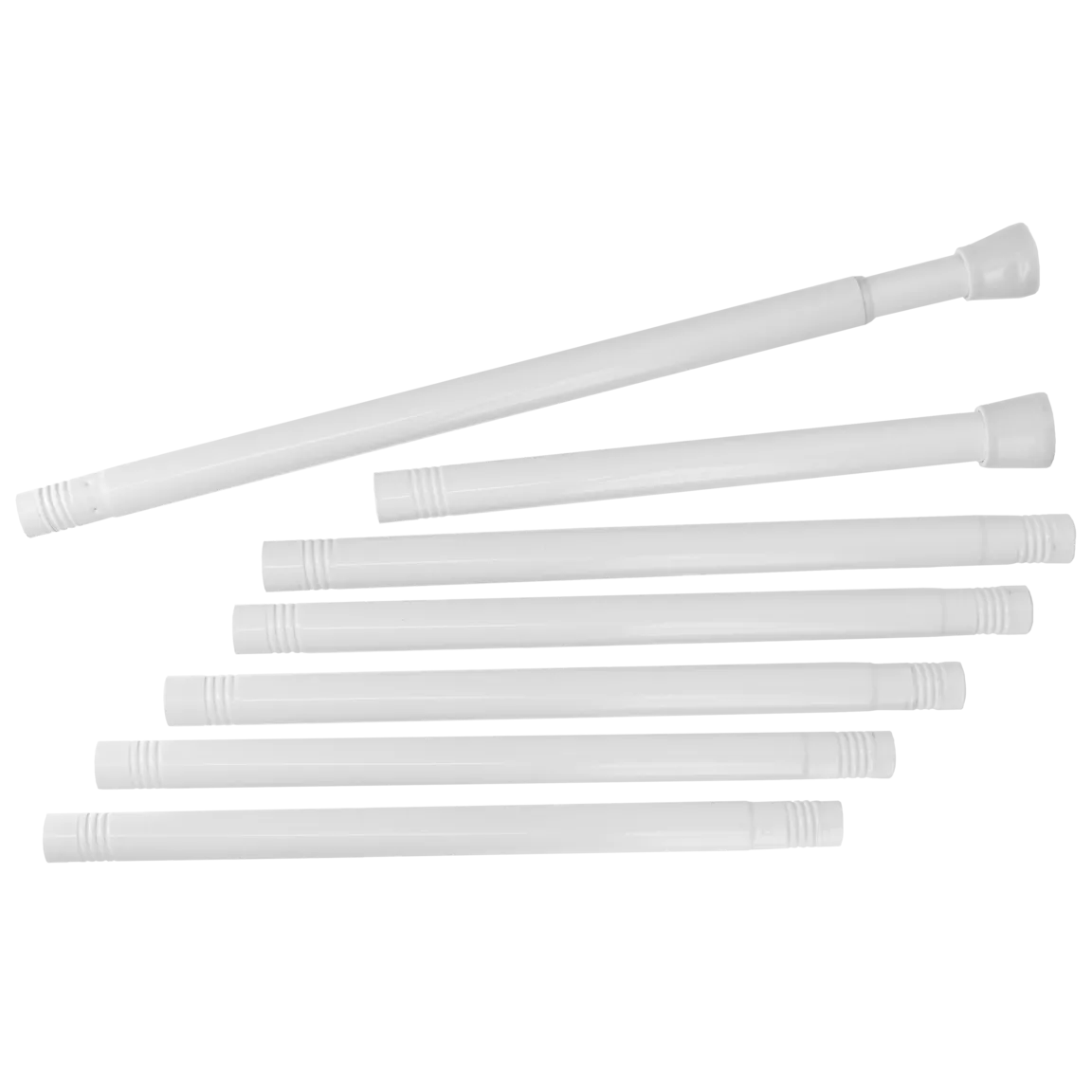 Barre de rideau de douche autobloquante (de 105 à 250 cm) Blanc