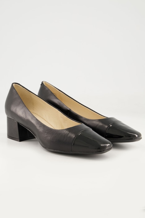 Caprice Leder-Pumps, farbige Spitze, Komfortweite