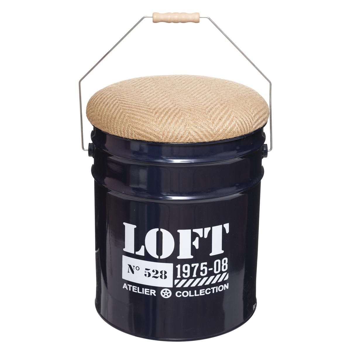 POUF BIDON METAL ALFRED D.32X40CM