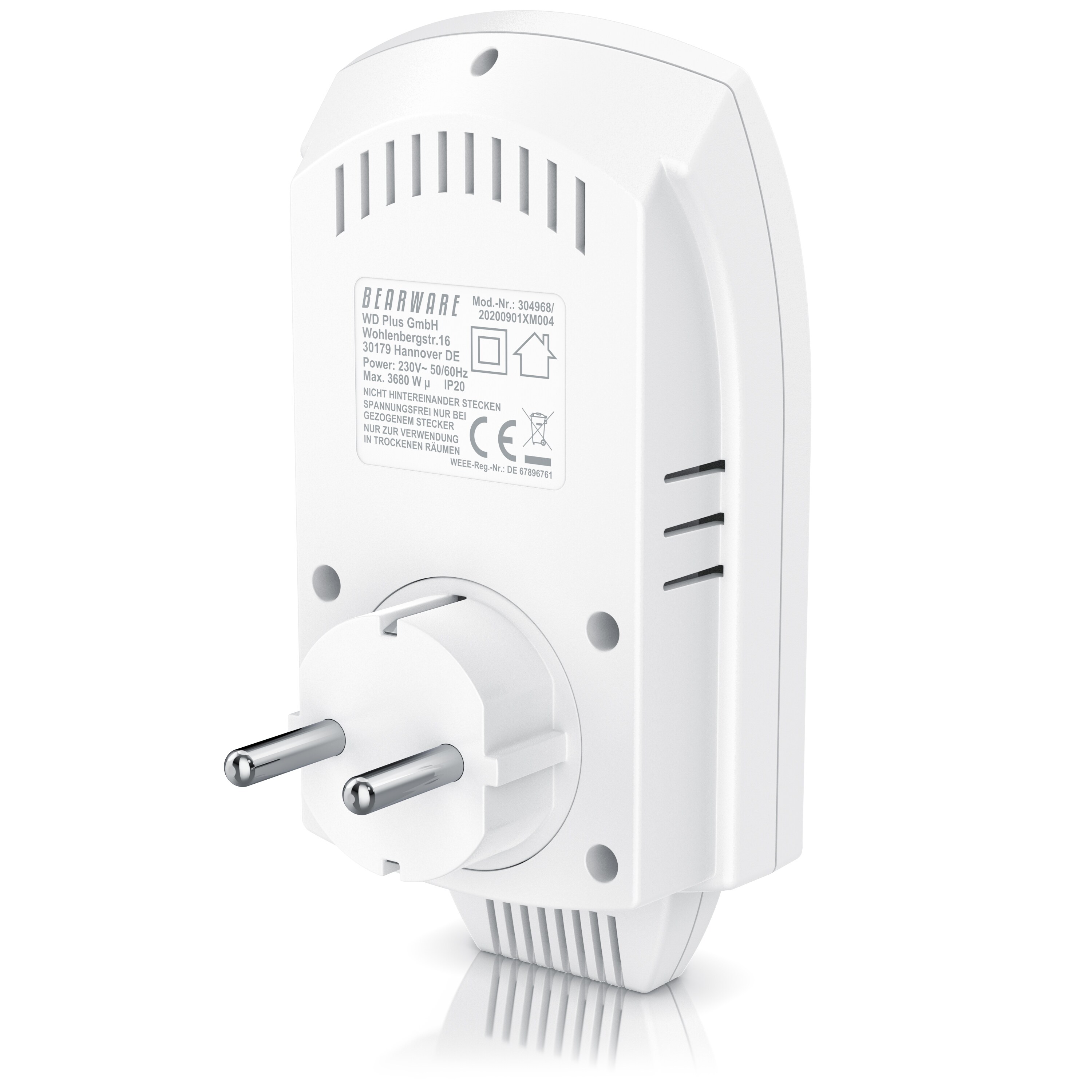 BEARWARE WLAN Thermostat Steckdose - Steckdosenthermostat - WiFi Smart Life, TUYA - für Heizgeräte - mit Share-Funktion - 5°-35°C