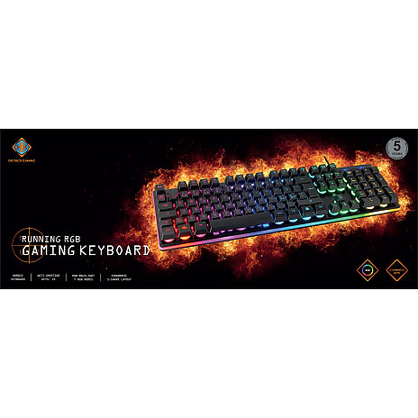 Deltaco Gaming RGB tastatur - sort