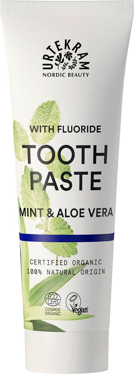 URTEKRAM  Mint Toothpaste with Flouride, 75 ml