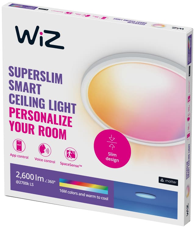 WiZ SuperSlim loftslampe 22W RGB