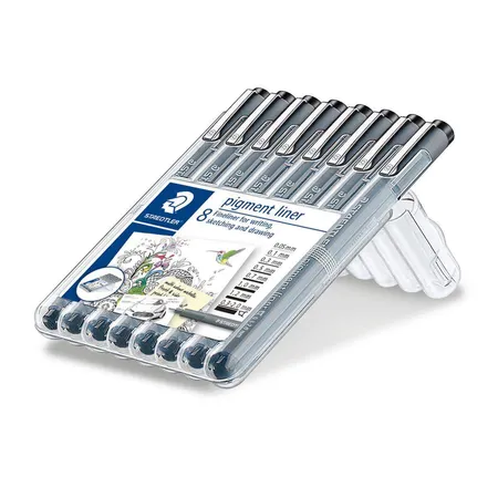STAEDTLER® pigment liner schwarz 8 Stück