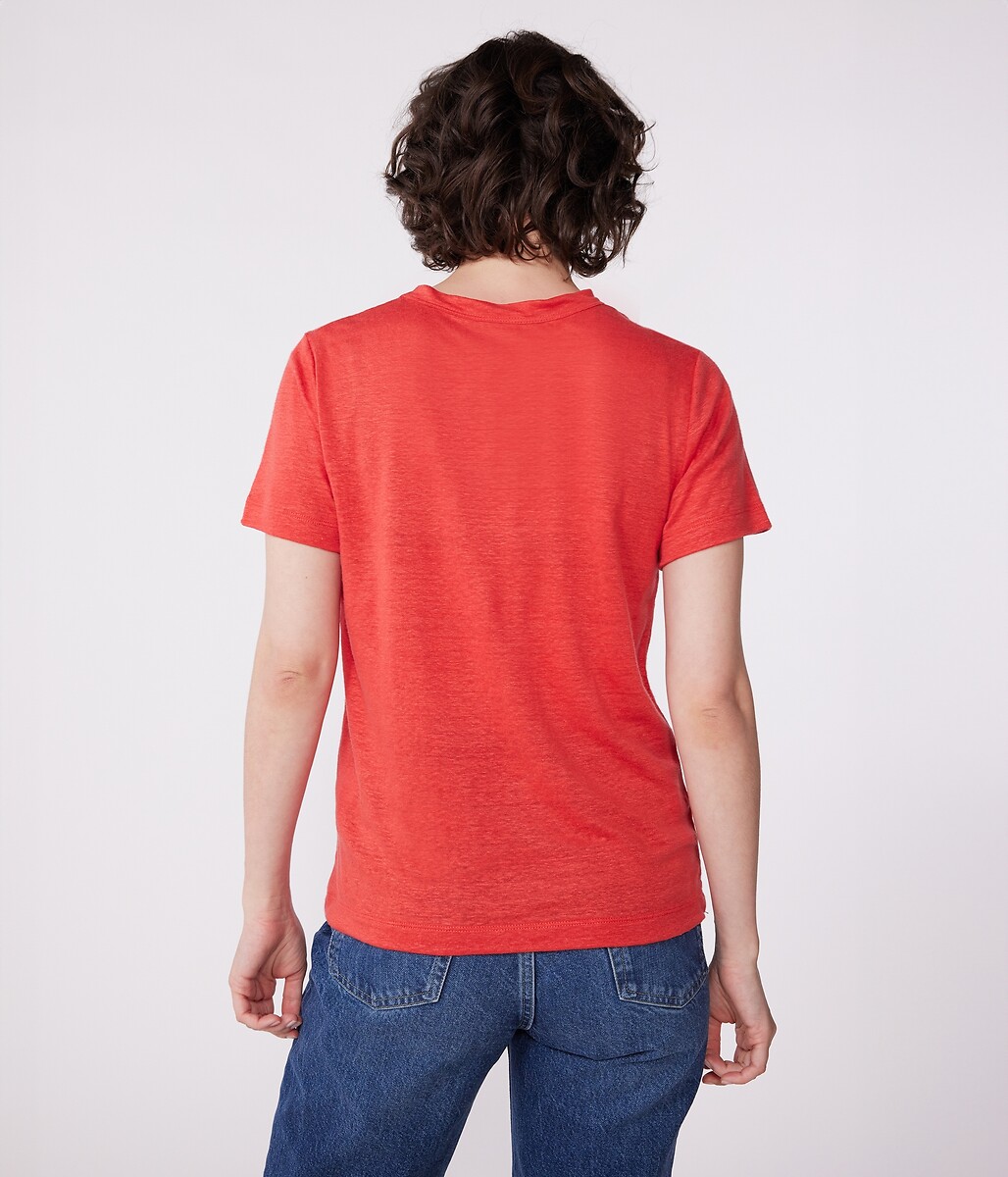 PETIT BATEAU<br>T-shirt de manga curta em linho