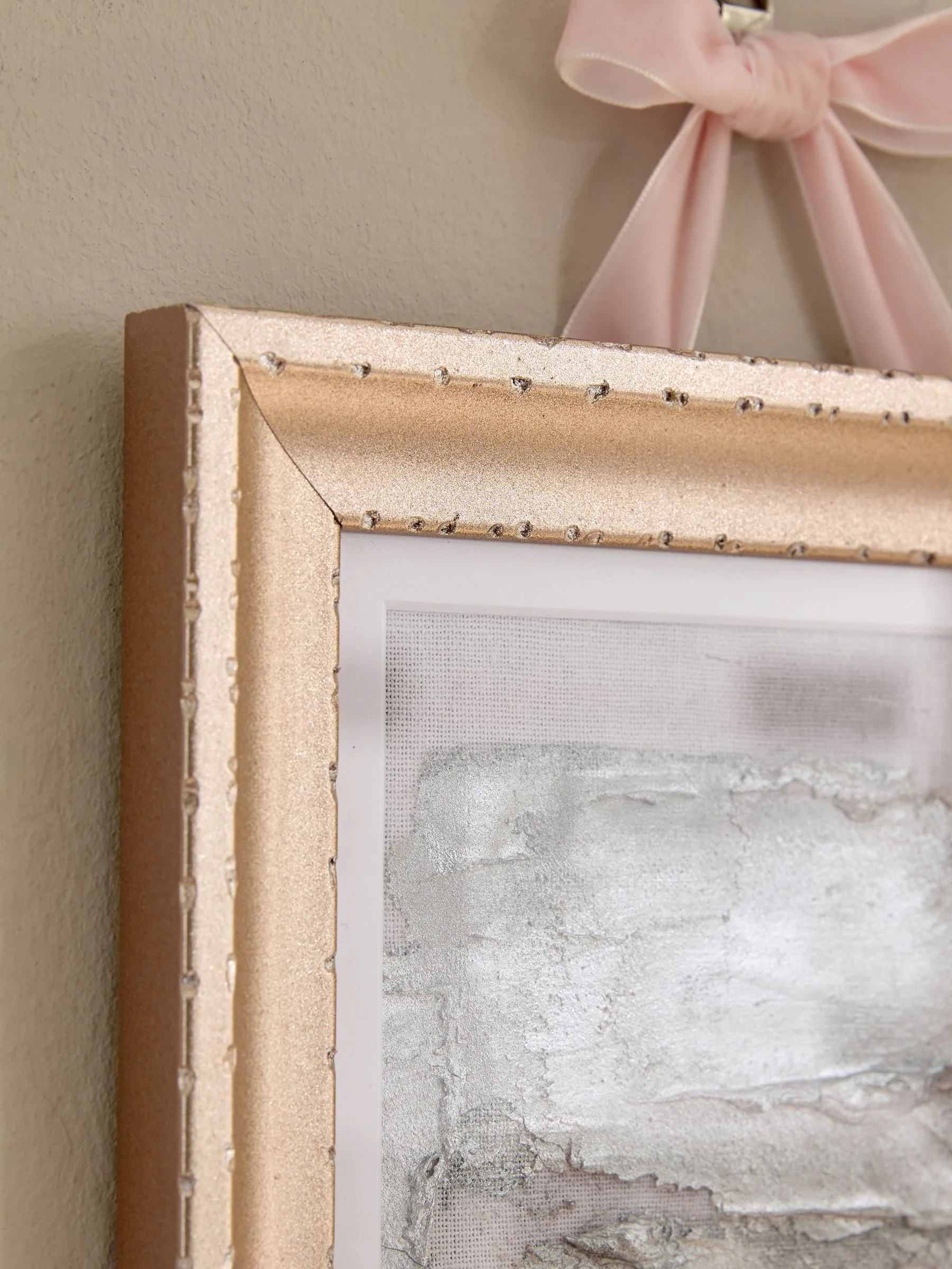Velvet Bow Hanging Ornate Photo Frame