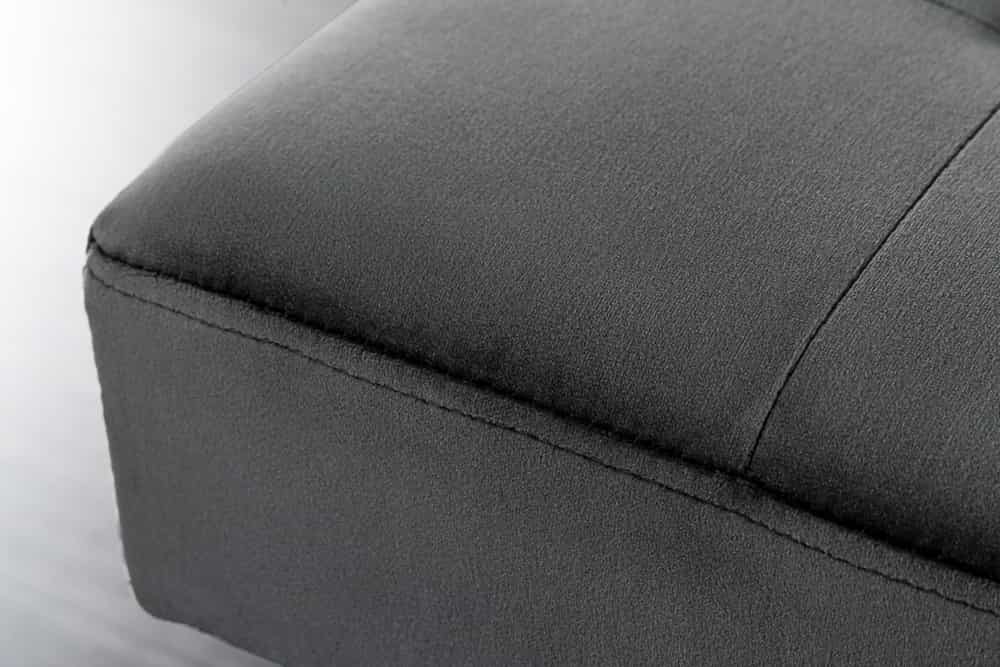 Design Sitzbank BOUTIQUE 100cm dunkelgrau Samt schwarze Metallbeine