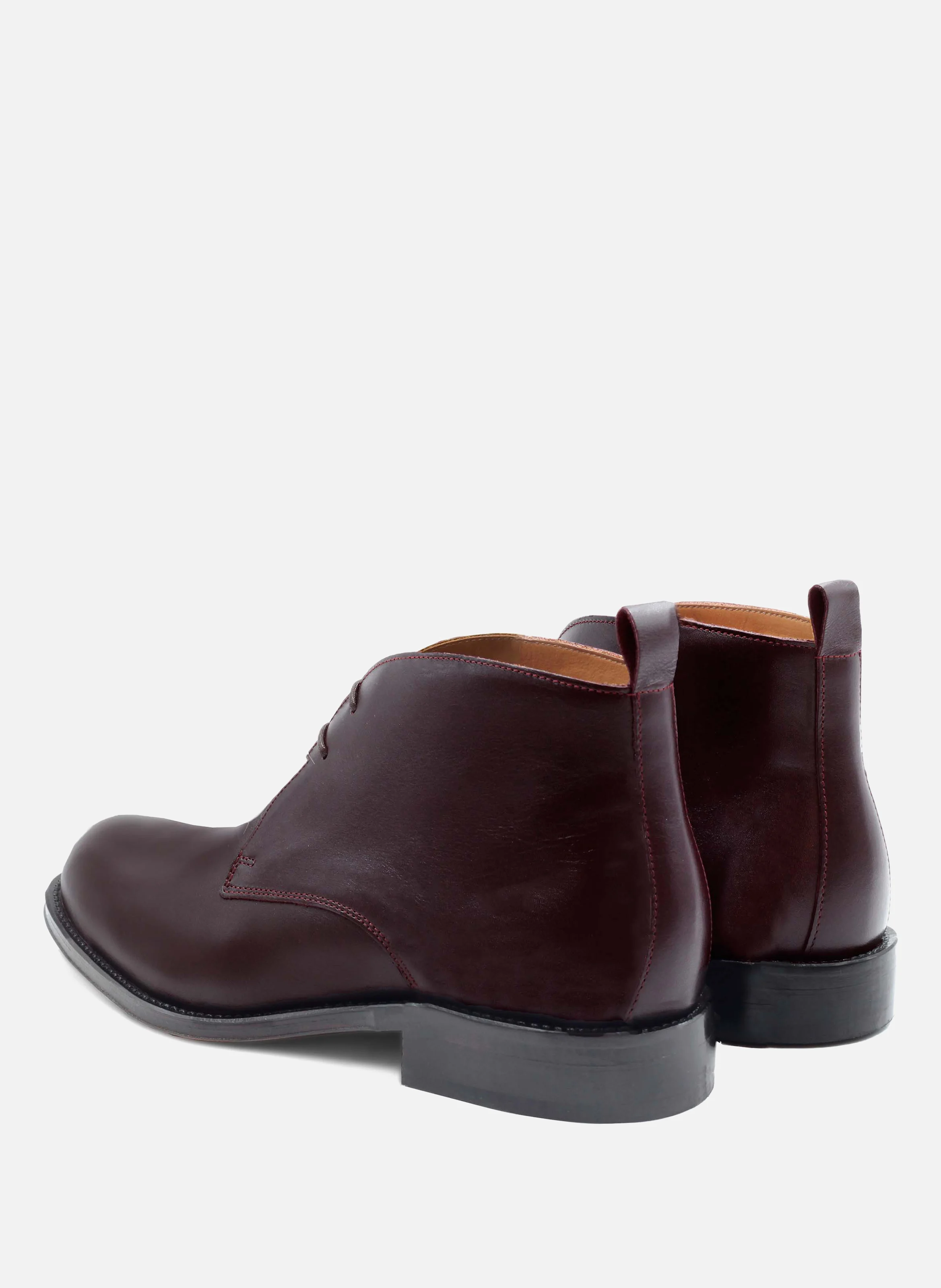 Desert boots cuir lisse | Rouge