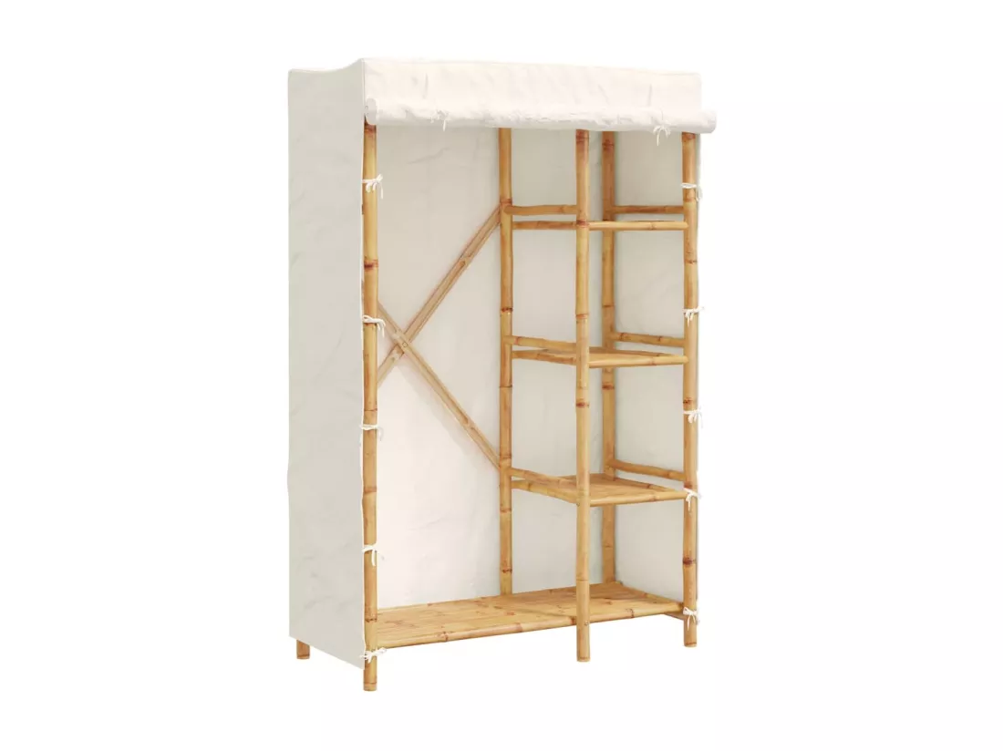 Garde-robe 110x45x170 cm bambou