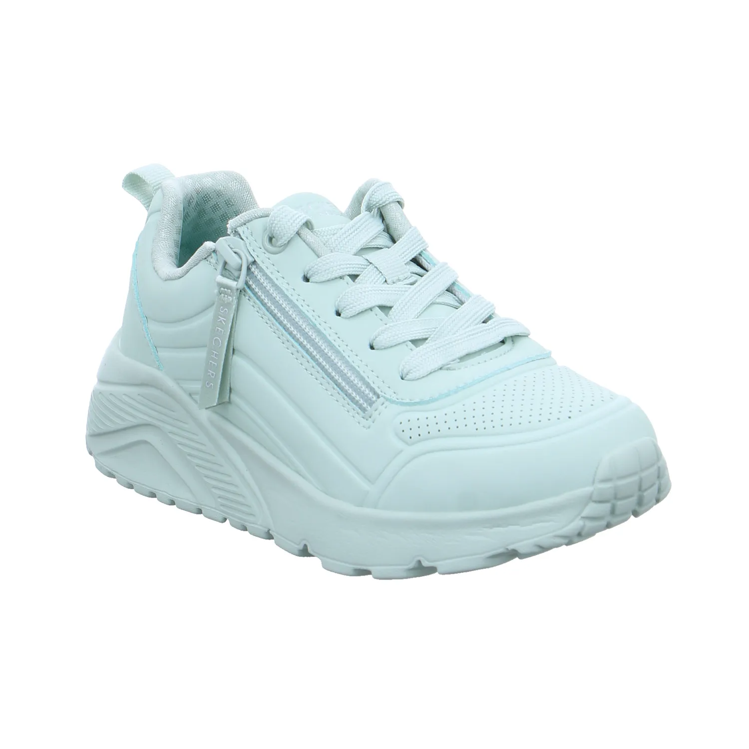 SKECHERS Mädchen-Halbschuh Binder Pastelgrün Lederimitat  Sneaker