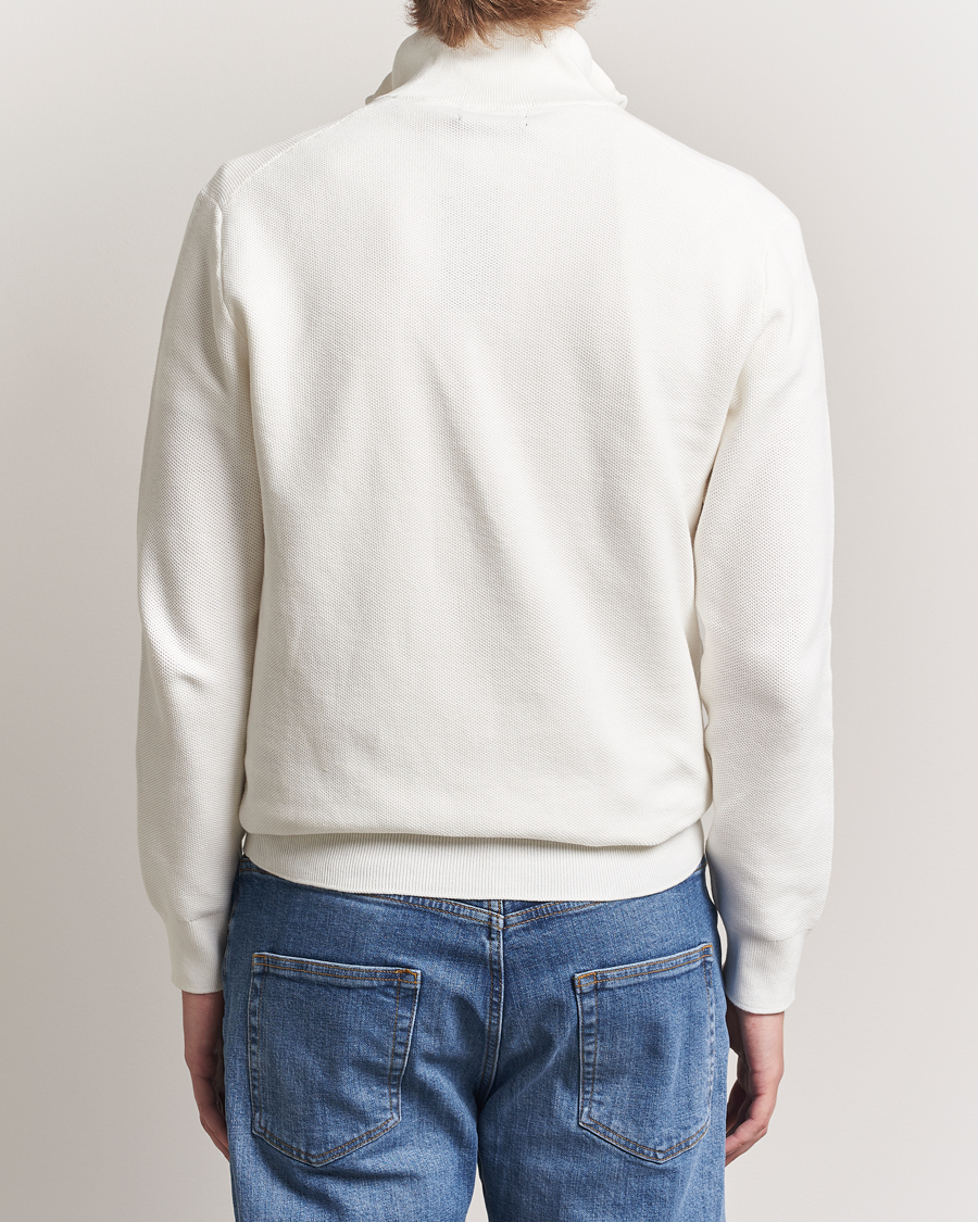 Polo Ralph Lauren Textured Half Zip Deckwash White