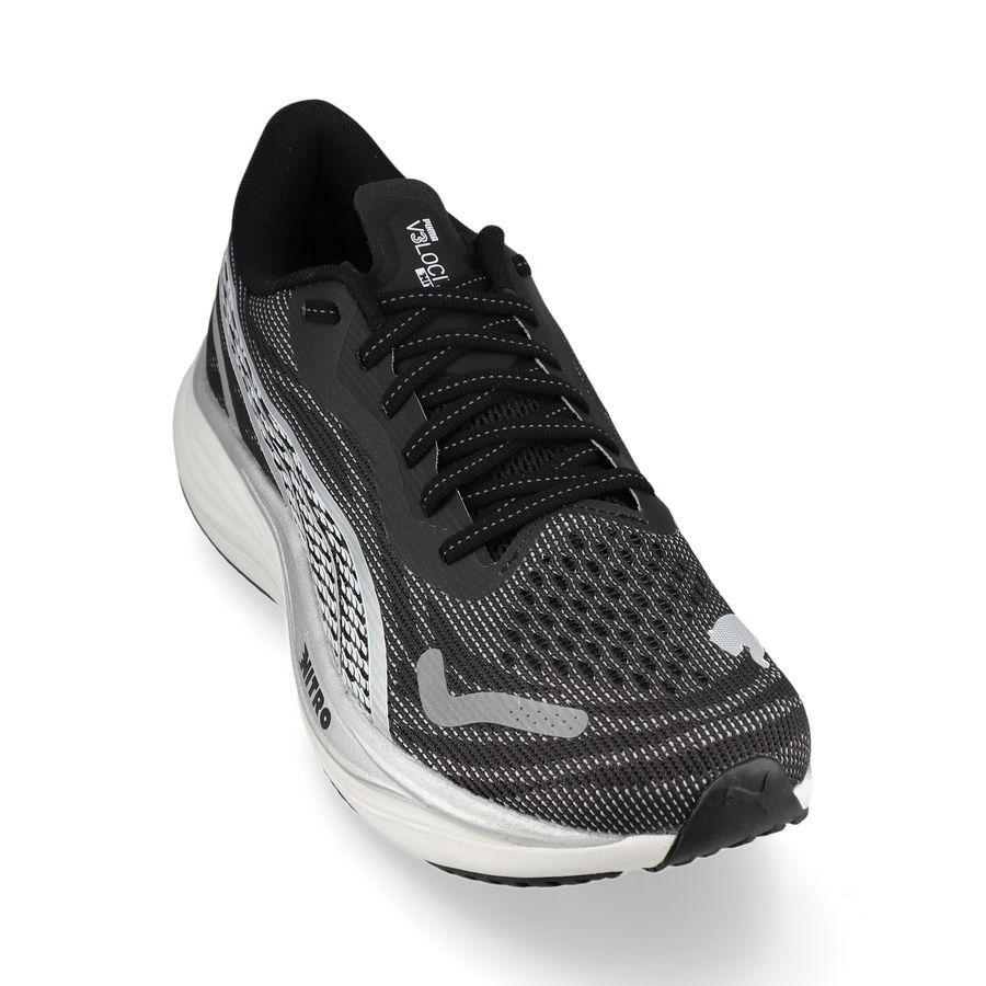 PUMA Chaussures de Running Velocity Nitro 3 - Noir/Blanc/Argenté