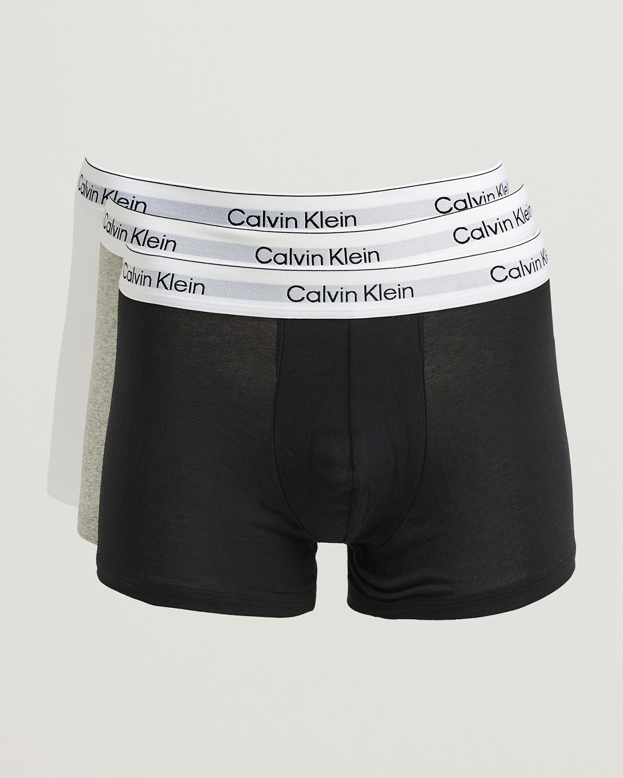 Calvin Klein 3-Pack Icon Cotton Stretch Trunk Grey/Black/White