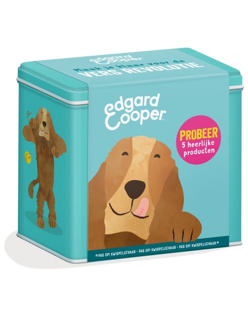 Edgard&Cooper Probeerpakket In Bewaarblik - Hondenvoer - 1425 g Graanvrij