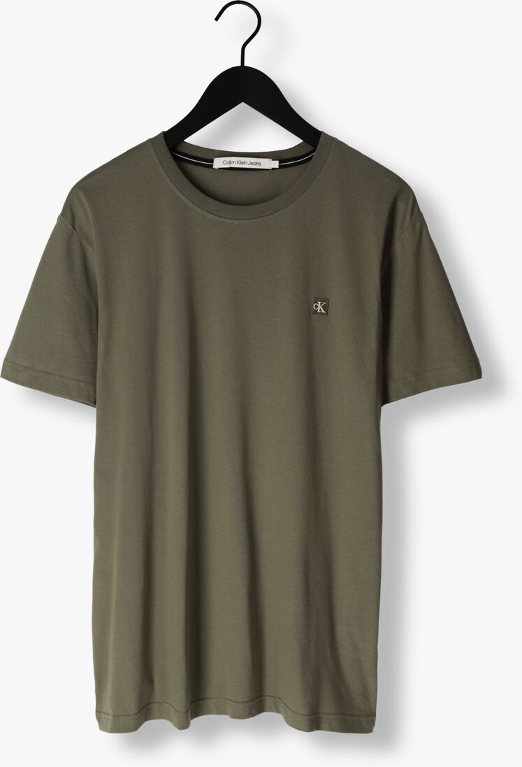 CALVIN KLEIN olijf calvin klein t-shirt ck embro badge tee