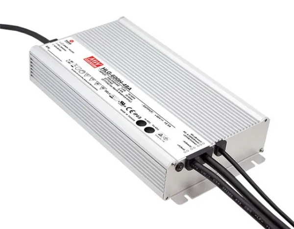 MEAN WELL HLG-600H-24B, Metallic, 90 - 305 V, 47 - 63 Hz, 144 mm, 48,5 mm, 280 mm