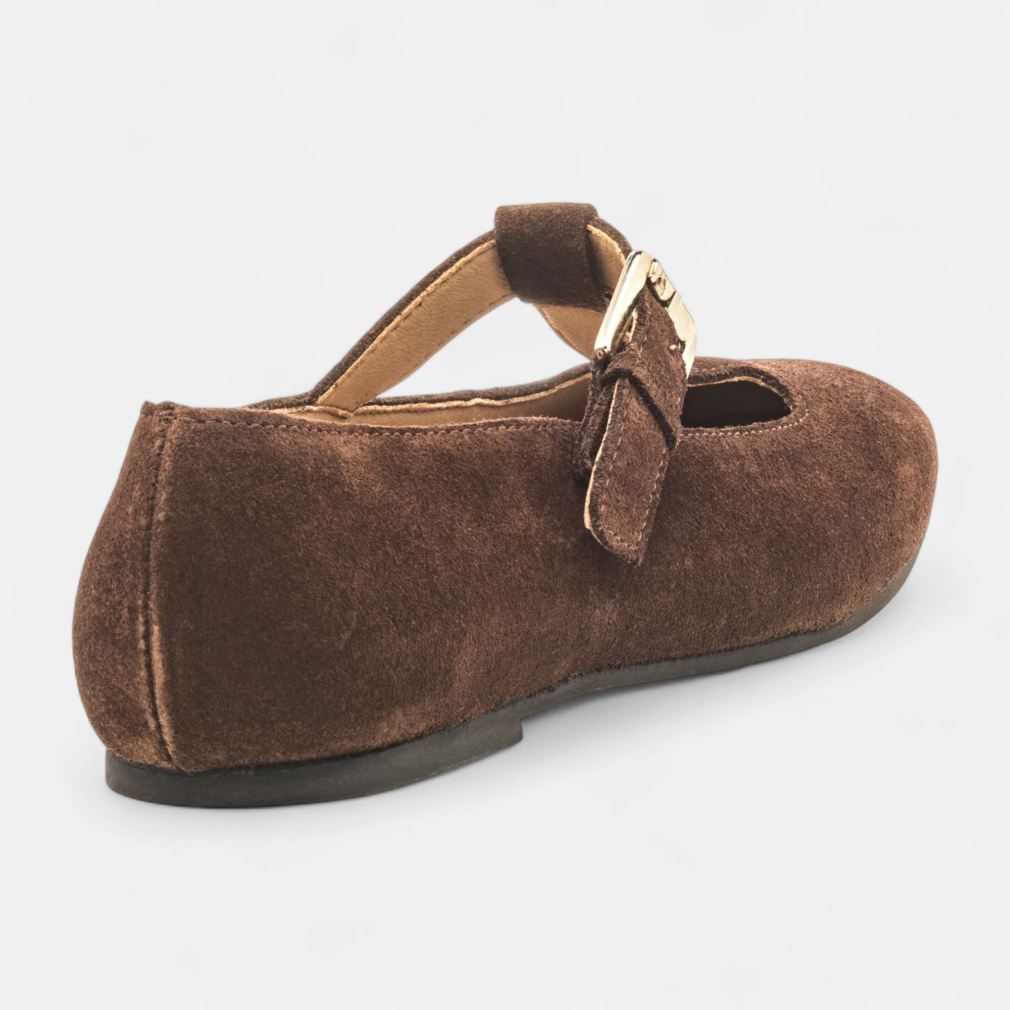 Ballerines Femme en cuir marron