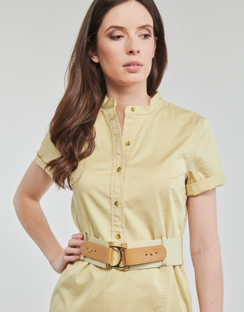 Lauren Ralph Lauren - HILSHEN-SHORT SLEEVE-DAY DRESS Beige