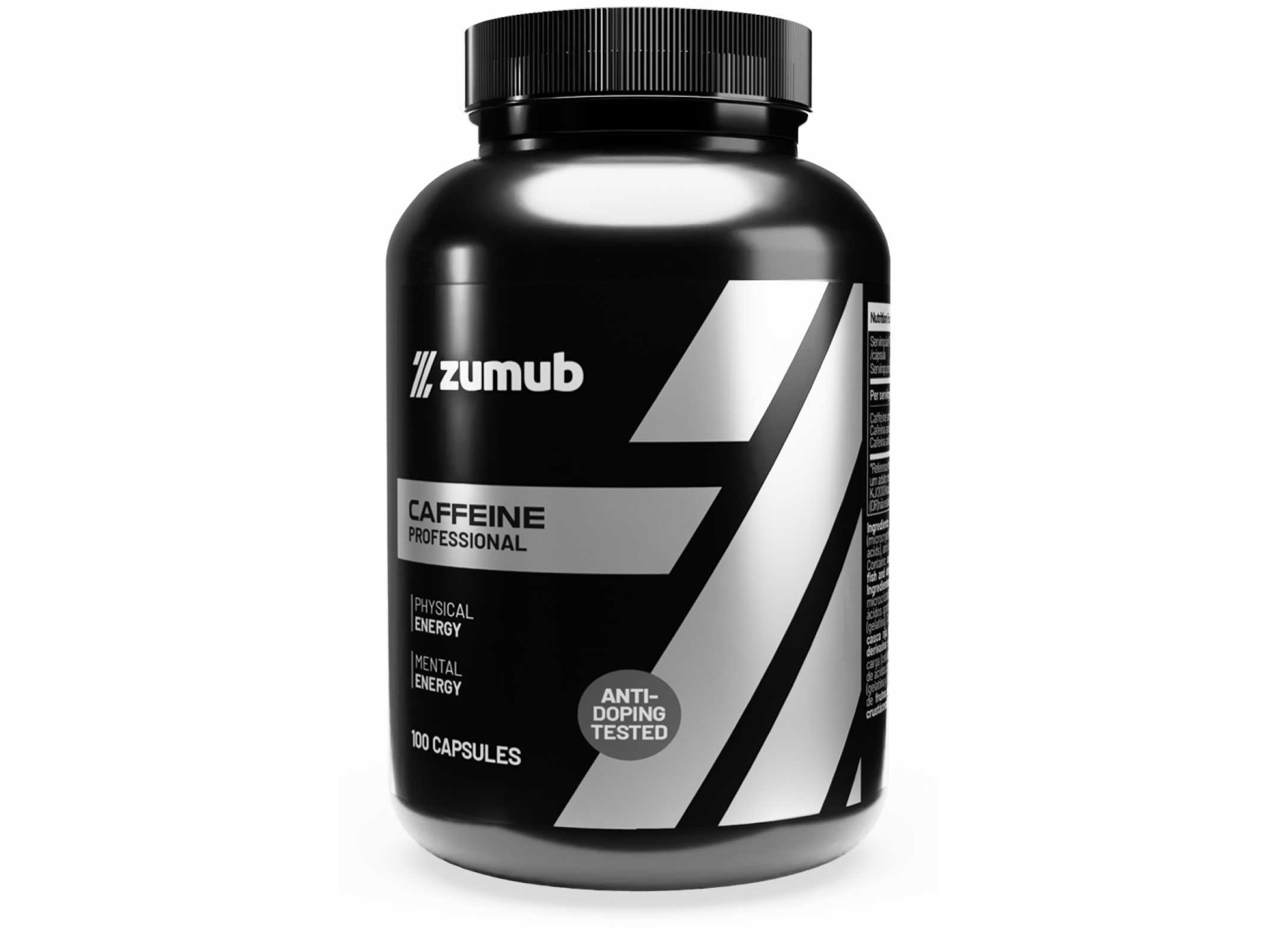 SUPLEMENTO CAFEÍNA ZUMUB PROFISSIONAL 100 CAPS
