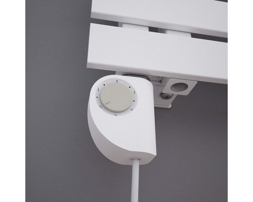 SCHULTE Breda elektrische handdoekwarmer, verwarmingselement links, 50 x 106 cm, 600 W, met 3 regelbare verwarmingselementen, wit