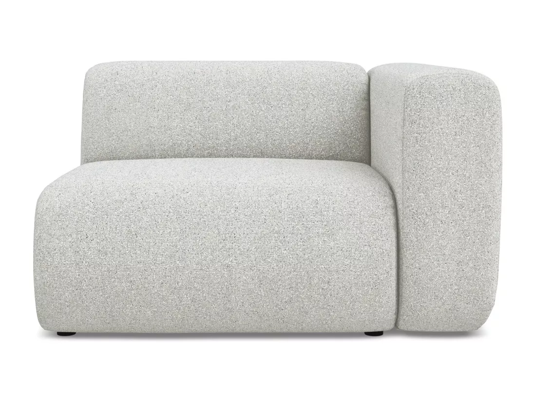 Module avec accoudoirs droit en tissu texturé - beige - EKAHI