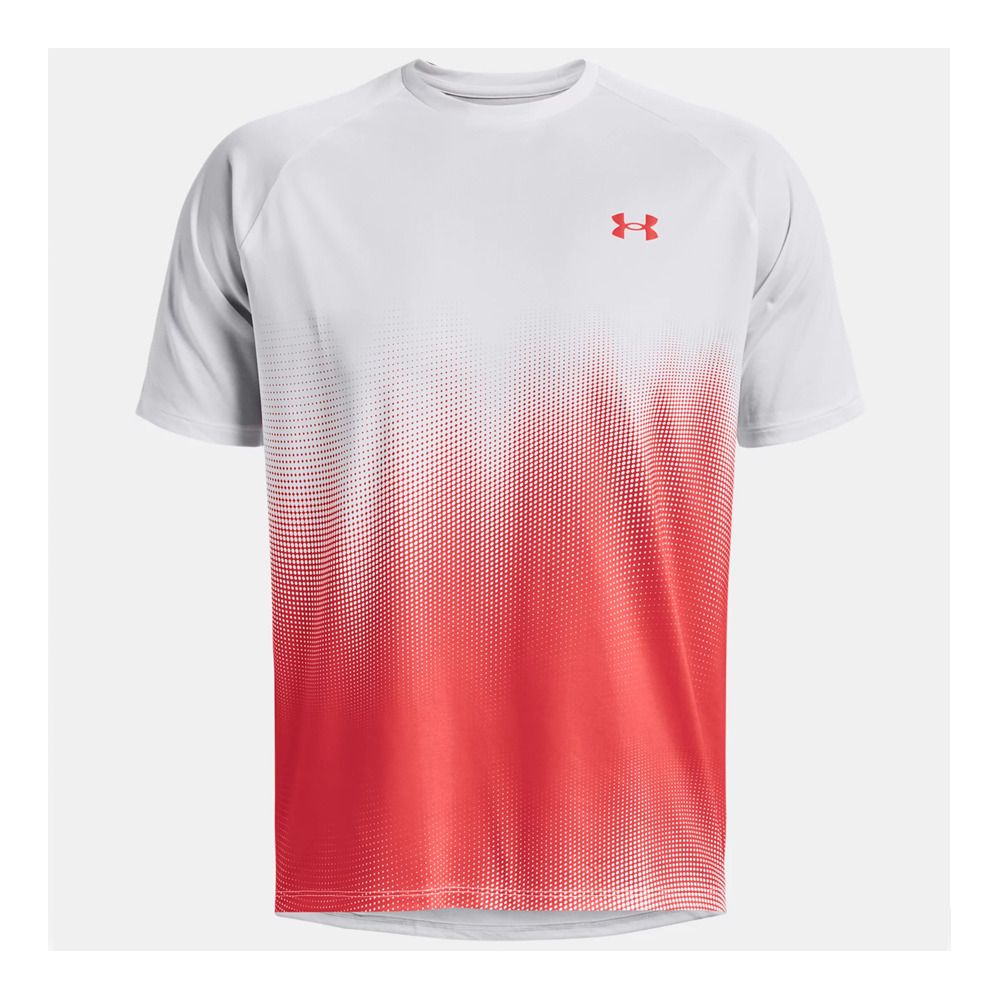 Under Armour UA TECH FADE - Maillot Homme white/vermillion/vermillion