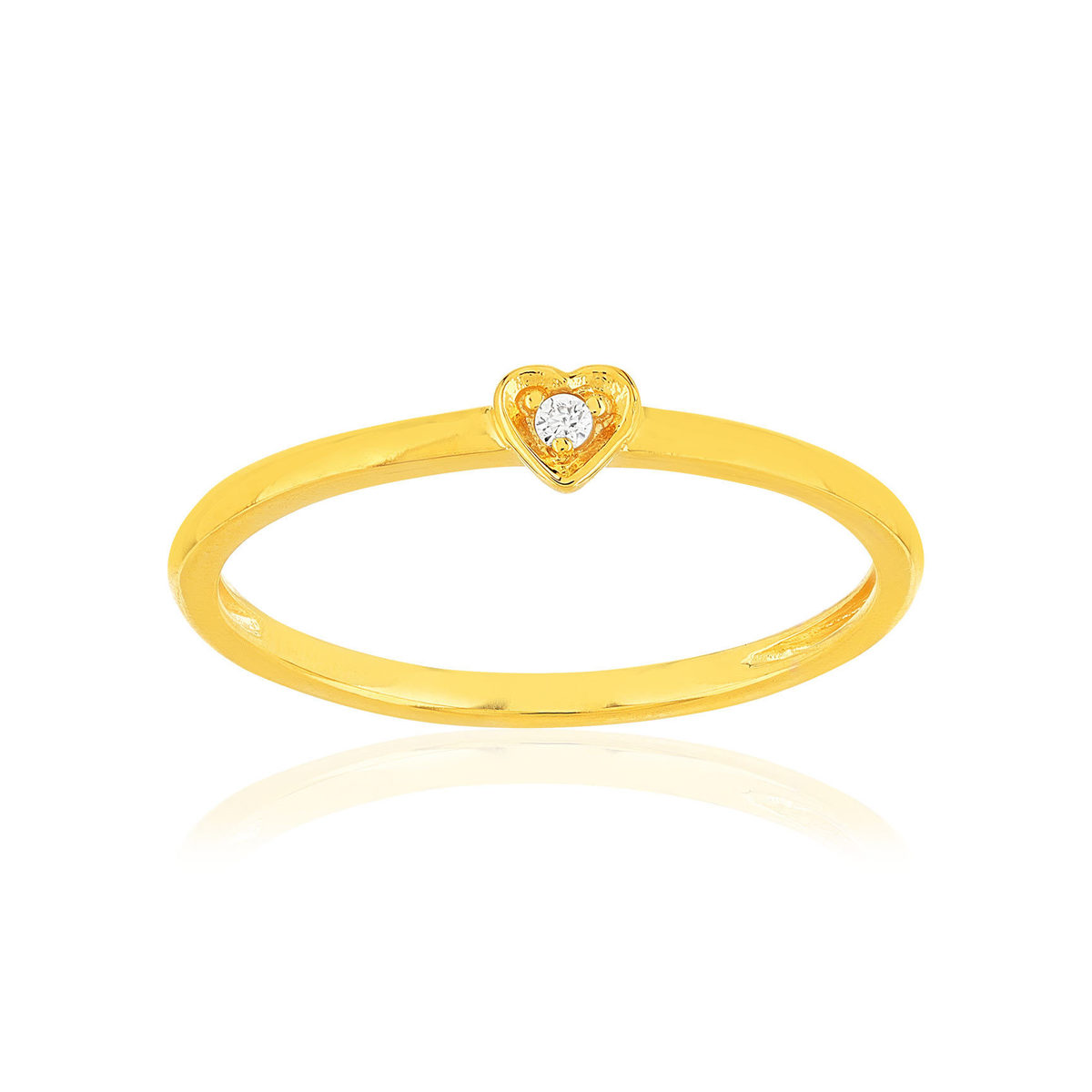 Bague plaqué or jaune zircons