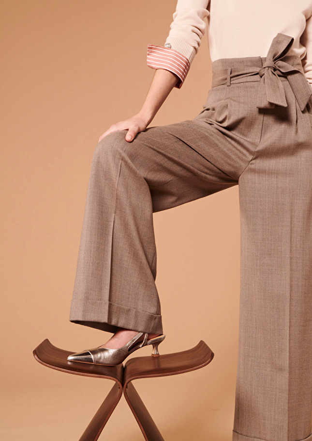 Pantalon Pylabeige en flanelle