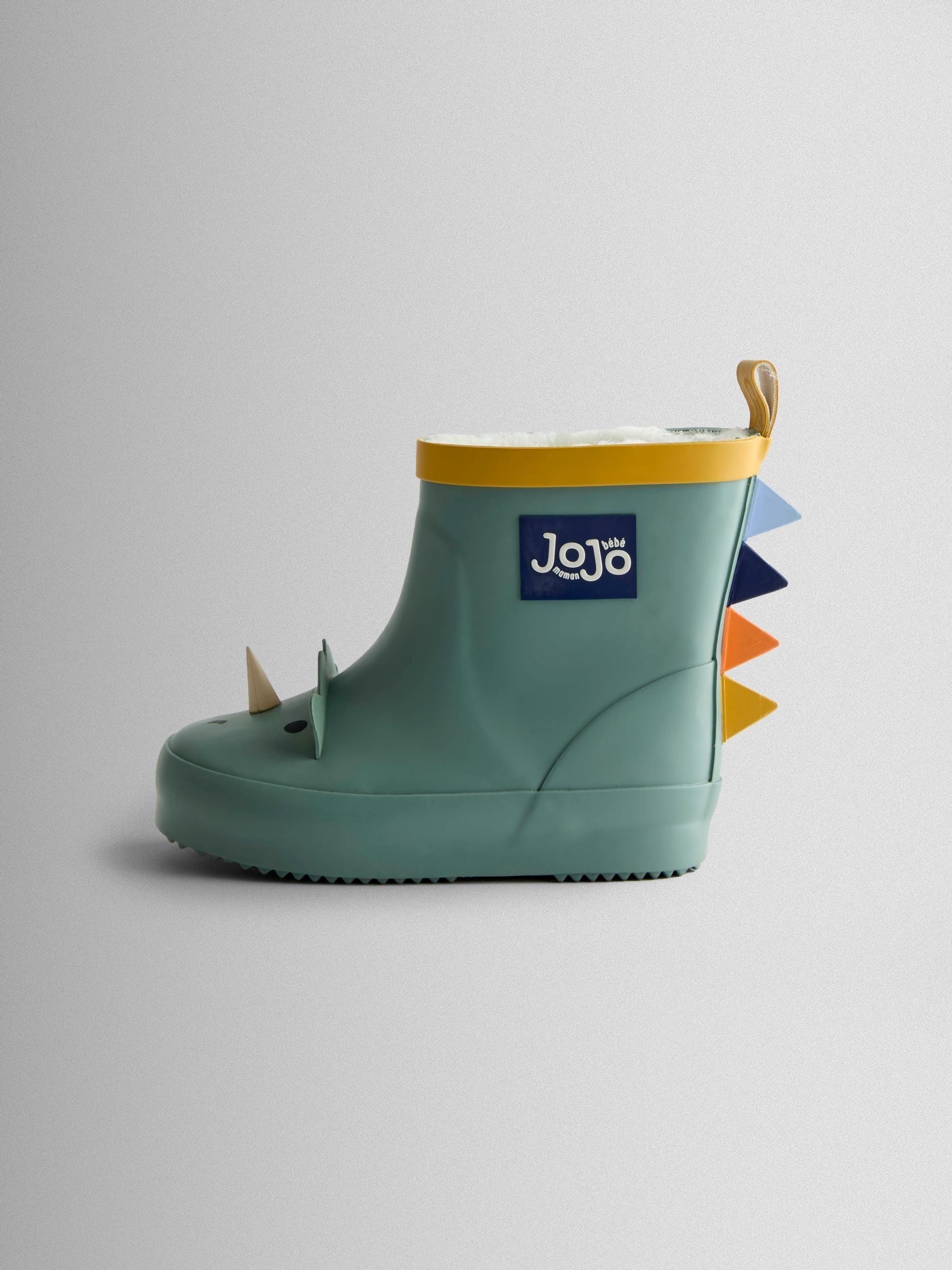 Groen dinosaurus - JoJo Maman Bébé Short Cosy Lined Wellie Boot