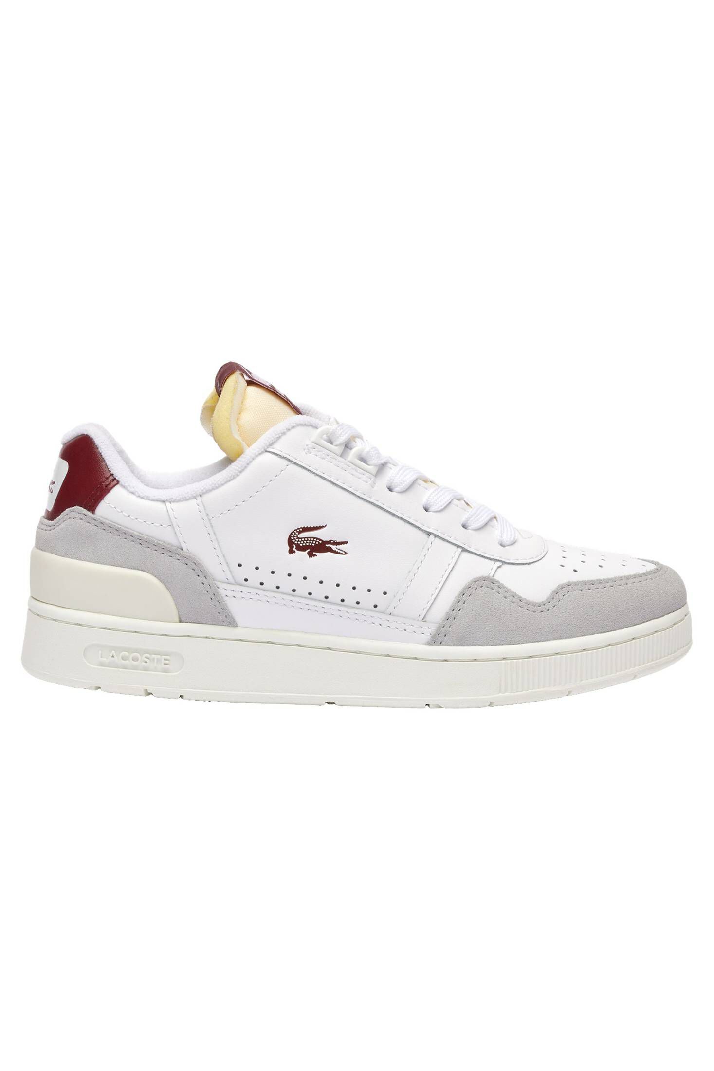 Lacoste| Damen Sneaker T-CLIP LEATHER COLOR POP
