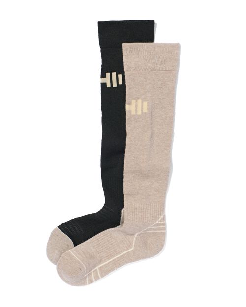 chaussettes de ski en laine - 2 paires noir