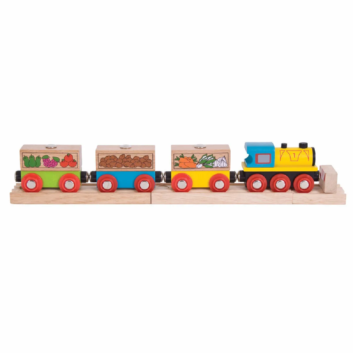 Bigjigs Rail Moteur de Train de Fruits et Légumes