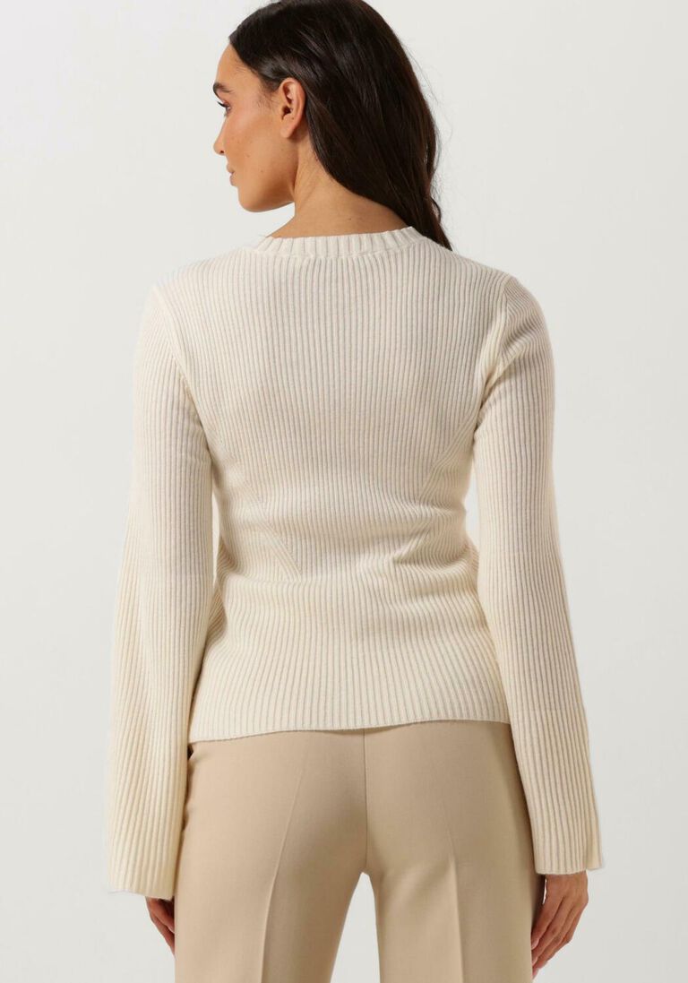 GESTUZ gebroken wit gestuz  antaligz peplum wool pullover