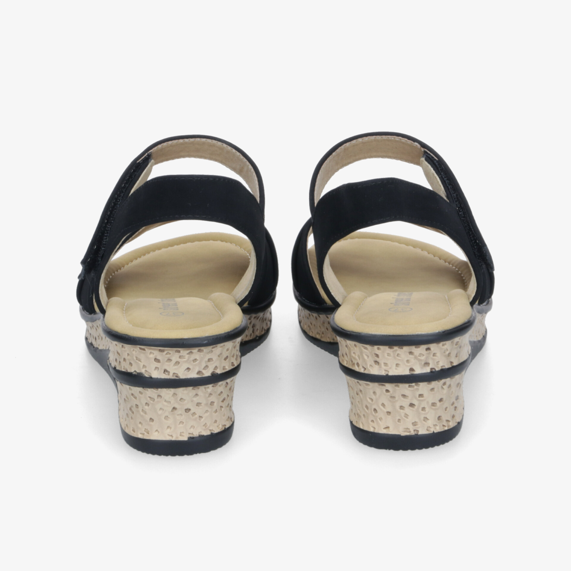 street shoes Damen Keilsandalen schwarz