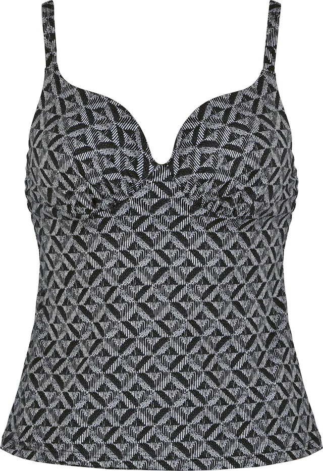 Naturana Tankini-Top »Beautiful Beaches«, 1 Stk. vorgeformte Cups, mit Bügel, Musterdesign, verstellbare Träger, bequem