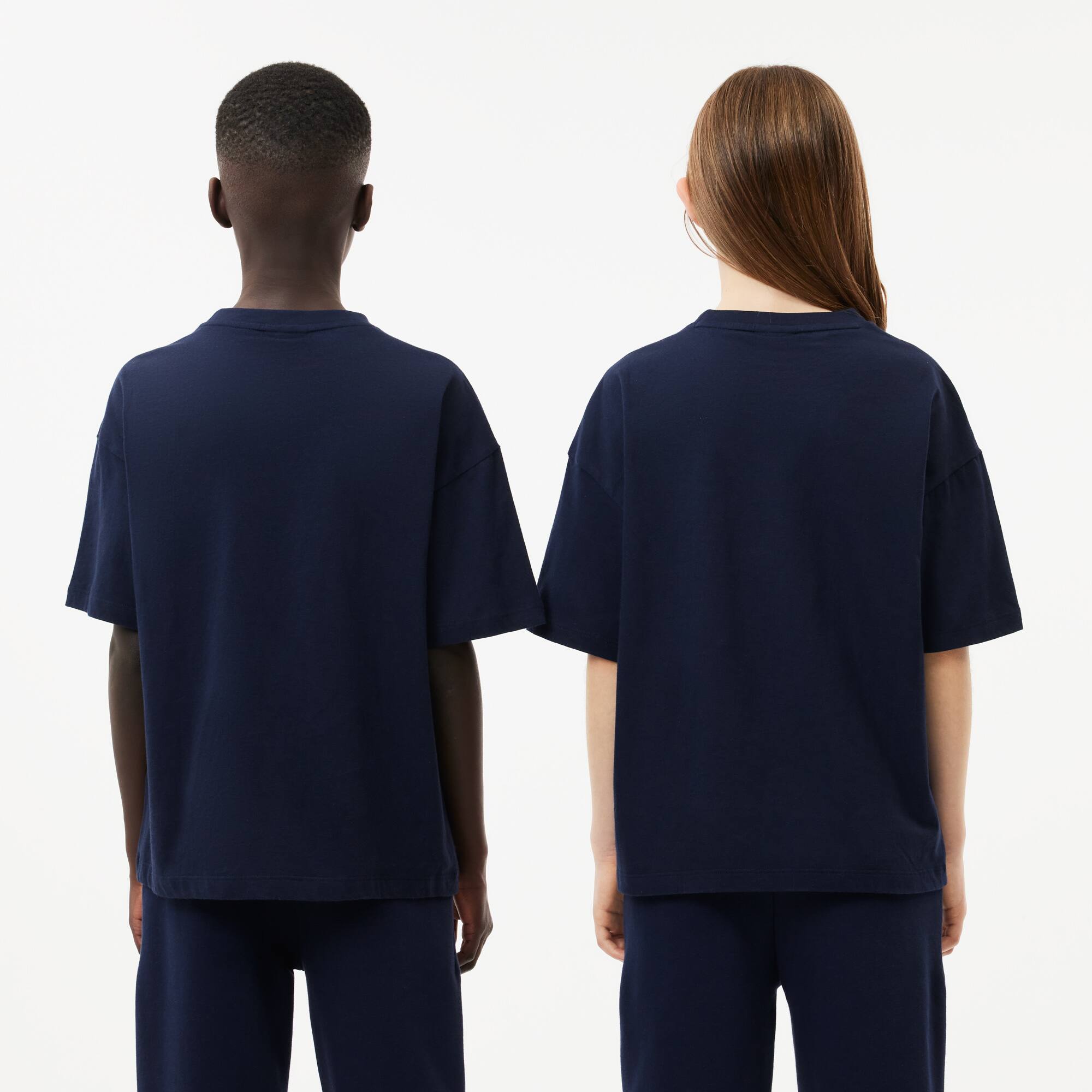 Baumwoll-T-Shirt mit LACOSTE Aufdruck T-Shirts & Hemden - Blau - Lacoste - Kinder